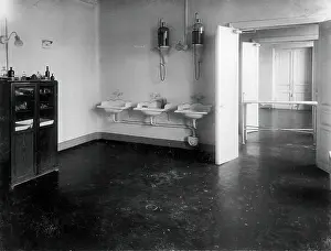 Petrograd Prints: A washroom or operating room in the Physiological Laboratory either at the Institute of