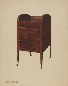 Wood Carving Gallery: Washstand, c. 1937. Creator: Ulrich Fischer