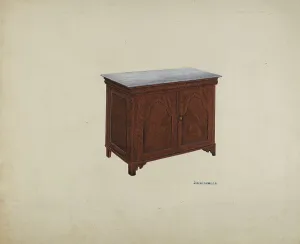 Marble Top Prints: Washstand, c. 1941. Creator: Joseph Cannella