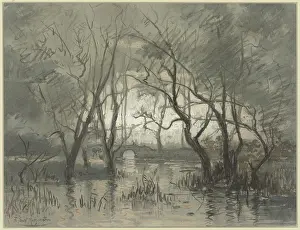 Water Surface Prints: At the Wasserhof near Oberrad, c1880-1900. Creator: Ernst Morgenstern