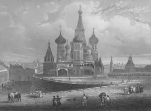 Brain Prints: Wassili Blagennoi or the Cathedral of St. Basil Moscow, c1850. Artist: Albert Henry Payne