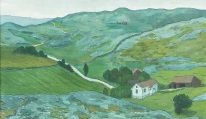 Watercolor On Paper Prints: Waste Land, 1901. Creator: Ivar Arosenius