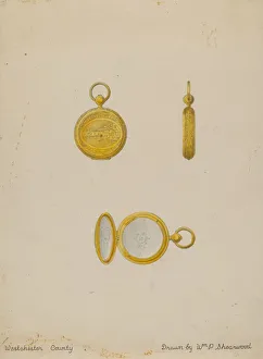 Watch Chain Prints: Watch Chain Locket, 1935 / 1942. Creator: William P. Shearwood