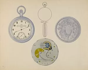 Watch, Dial and Frame, c. 1936. Creator: Harry G Aberdeen