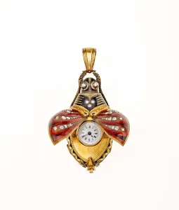 Enamel Prints: Watch (scarab beetle), about 1900. Creator: Unknown