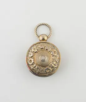Silver And Silver Gilt Prints: Watch-Shaped Vinaigrette, Birmingham, 1820 / 21. Creator: Joseph Taylor