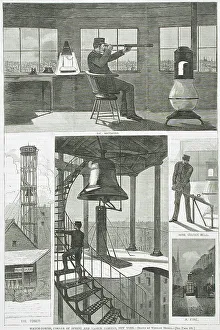Harpers Weekly Prints: Watch-Tower, Corner of Spring and Varick Streets, New York, 1874. Creator: Unknown