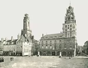 Calais Gallery: The Watch Tower and Hotel De Ville, Calais, France, 1895