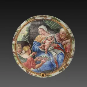 Gold And Enamel Prints: Watchcase (Boitier de montre), c. 1640. Creator: Unknown