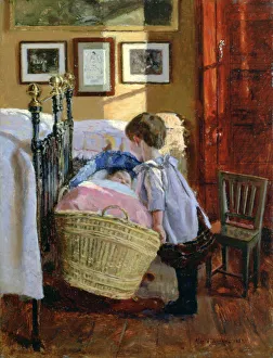 Asleep Prints: The Watchful Eye, 1889. Artist: Viggo Christian Frederik Vilhelm Pedersen