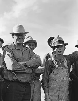 Watching ball game, Shafter camp for migrants, California, 1938. Creator: Dorothea Lange Watching ball game, Shafter camp for migrants, California, 1938. Creator: Dorothea Lange
