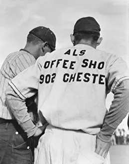 Watching ball game, Shafter migrant camp, California, 1938. Creator: Dorothea Lange