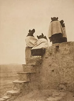 Edward Sheriff Curtis Gallery: Watching the Dancers, 1906. Creator: Edward Sheriff Curtis