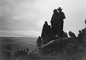 Spectator Collection: Watching the morning races, c1905. Creator: Edward Sheriff Curtis