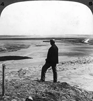 Desolation Prints: Watching a sand whirlwind from the top of Hawara pyramid