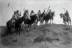 Watching for the signal, c1908. Creator: Edward Sheriff Curtis