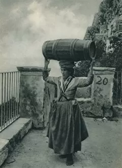 Cask Gallery: Water-bearer, Capri, Italy, 1927. Artist: Eugen Poppel