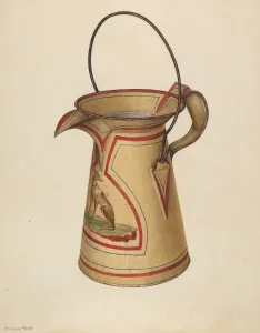 Watering Can Prints: Water Can, c. 1939. Creator: Mildred Ford