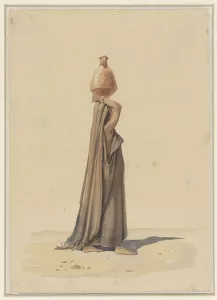 Water Jar Prints: Water carrier, 1840-1879. Creator: Emile Prisse D'Avennes