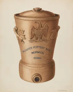 Trademark Prints: Water Cooler, 1941. Creator: John Tarantino
