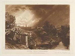 Water Cress Gatherers, Rails Head Ferry Bridge, Twickenham (Liber Studiorum, pa