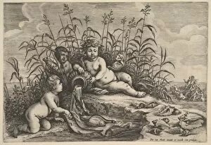 Wenceslaus hollar Collection: Water from The four elements, after Avont, 1647. Creator: Unknown
