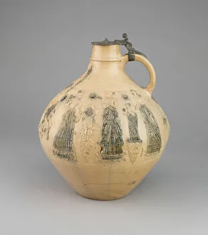Water Pitcher Prints: Water Jug with Arms of Jülich-Cleves-Berg, Germany, 1574. Creator: Anno Knütgen