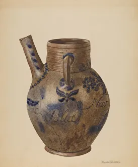 Water Bottle Prints: Water Jug, c. 1936. Creator: Yolande Delasser