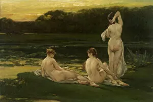 Nudes Gallery: Water Lilies, before 1889. Creator: Walter Shirlaw