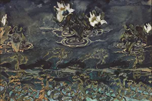 Vrubel Prints: Water Lilies. Artist: Vrubel, Mikhail Alexandrovich (1856-1910)