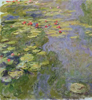 Waterlilies Prints: The Water Lily Pond, 1917-1919. Creator: Monet, Claude (1840-1926)