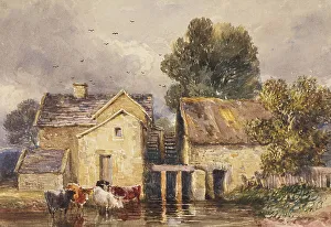 Water Mill Prints: A Water Mill, 1836. Creator: David Cox the Elder