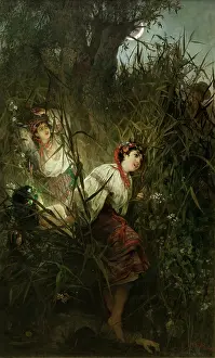 Crescent Moon Prints: Water Nymphs, 1877. Creator: Witold Pruszkowski