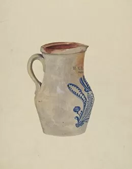 Floral Design Gallery: Water Pitcher, c. 1940. Creator: Jessie M Youngs