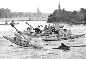 Paddling Prints: Water Polo, 1883. Creator: Unknown