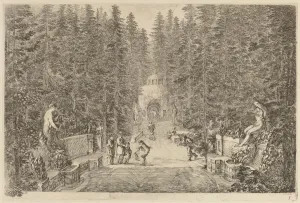 Water Features Prints: The Water Spray, probably 1653. Creator: Stefano della Bella