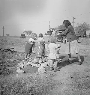 Water Amenities Prints: Water supply, Migratory camp for cotton pickers