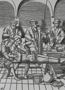 Prisoner Prints: The Water Torture, 1556, (1878). Creator: Unknown