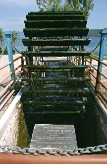 Ionian Islands Prints: Water wheel, Karavomilos Lake, Kefalonia, Greece