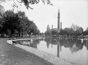 Waterworks Prints: Water Works Park, between 1880 and 1901. Creator: Unknown