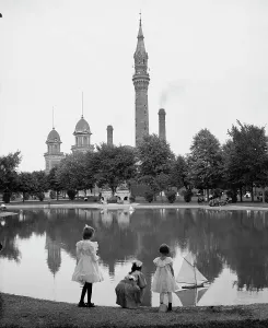 Young Girl Prints: Water Works Park, Detroit, Mich. c1905. Creator: Unknown