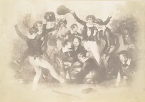 Watercolor of Boys Playing, 1850s. Creator: Unknown
