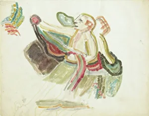 Thome Verner Prints: Watercolor sketch, c1910s. Creator: Verner Thome