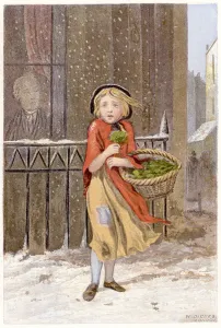 Snowstorm Prints: Watercress seller, c1880