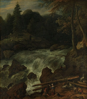 Aldret Van Everdingen Prints: Waterfall, between 1653 and 1674. Creators: Allart van Everdingen, Johannes Lingelbach
