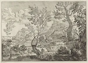 Crescenzio Onofri Prints: A Waterfall, 1696. Creator: Crescenzio Onofri