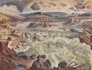 Flowing Prints: Waterfall, c1900 (1935). Artist: Leander Engstrom