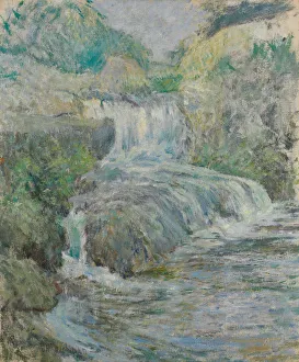 John Henry Prints: Waterfall, ca. 1889-91. Creator: John Henry Twachtman