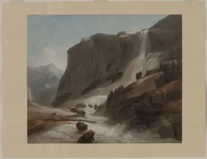 Francis Towne Prints: Waterfall between Chiavenna and Mount Splügen, 1784. Creator: Francis Towne (British