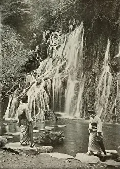 The Waterfall of Falling Jewels at Yumoto, 1910. Creator: Herbert Ponting